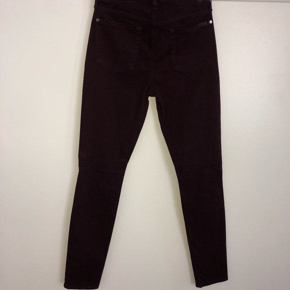7 For All Mankind Mid-Rise Skinny - Deep Purple - Picture 12 of 13